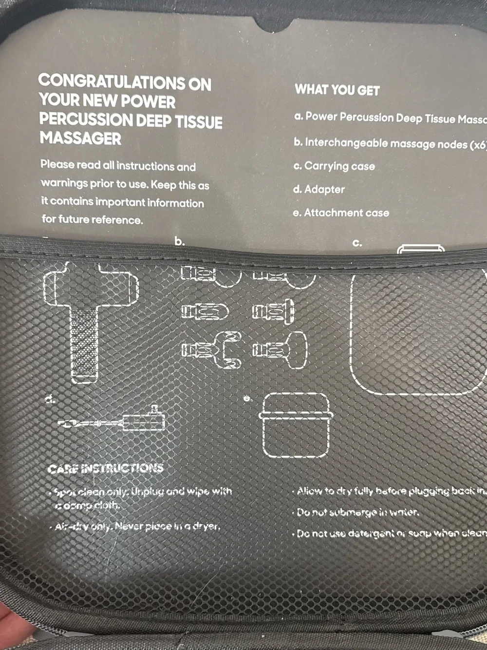 Sharper Image Power Percussion Deep Tissue Massager 5 Attachments & Case Only